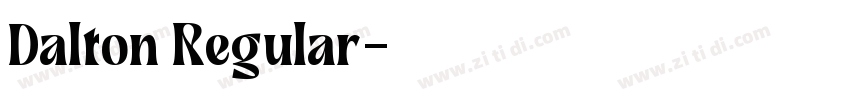 Dalton Regular字体转换